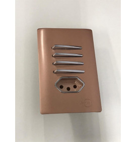 Conjunto Quadruplo Paralelo + Tomada 10A 4x2 - Novara Ouro Rose